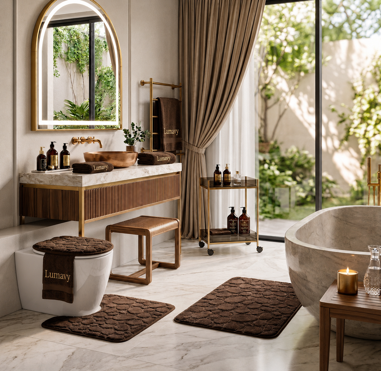 Salle de bain Lumavy — collection Marron Terre